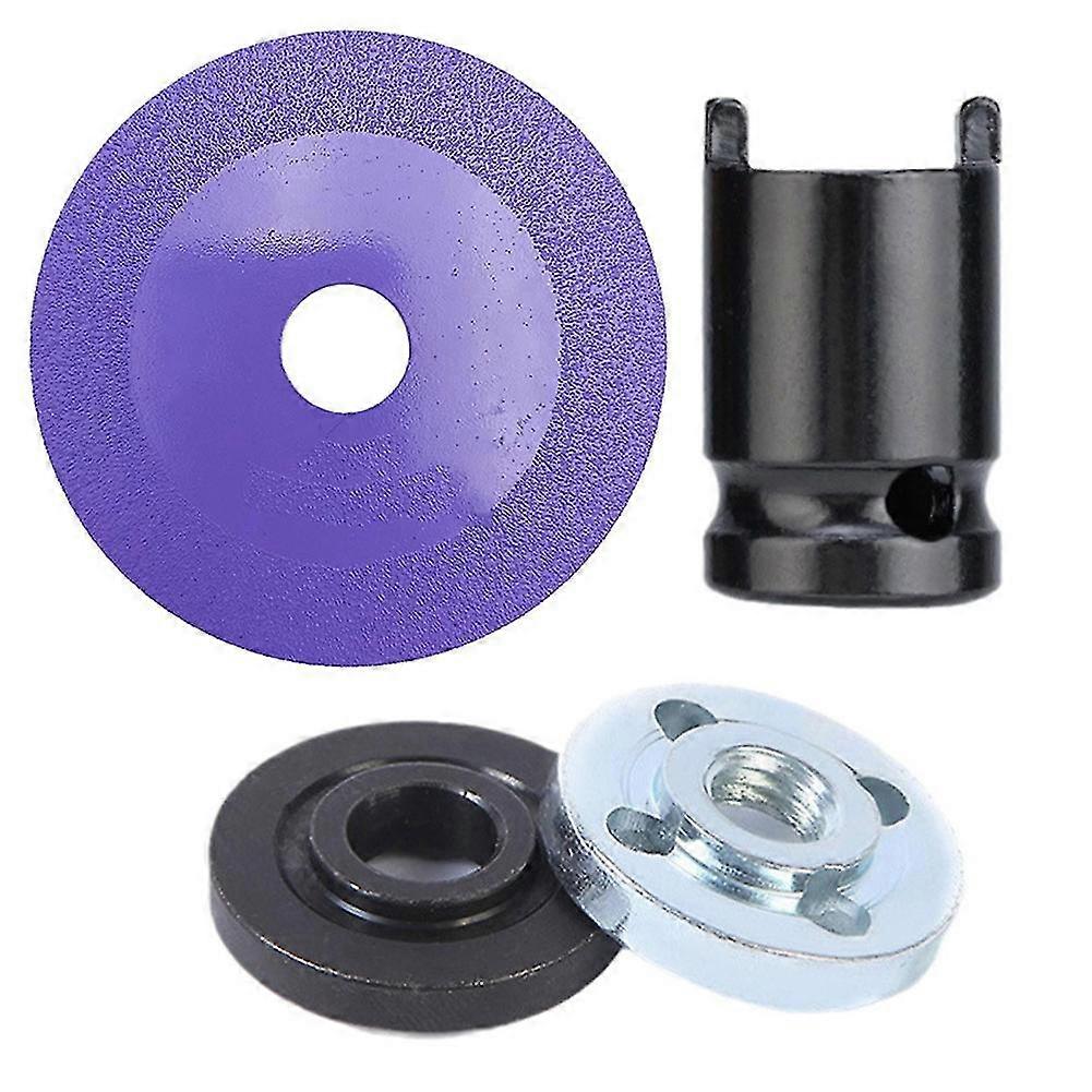 Glass Cutting Disc Set With Adapter 10cm Ultra-thin Saw Blade Jade Crystal Grinding Chamfering Cutt