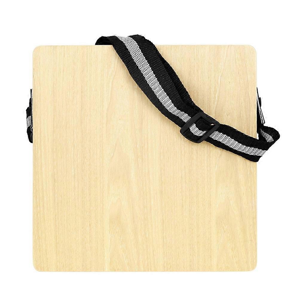 Drum Wood Flat Hand Drum Wood Percussion Instrument Drum with Adjusted String