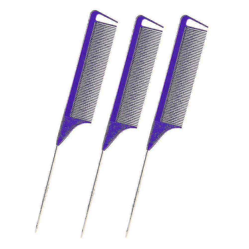 3pcs Rat Tail Combs,barber Styling Combs For Women,anti Static Heat
