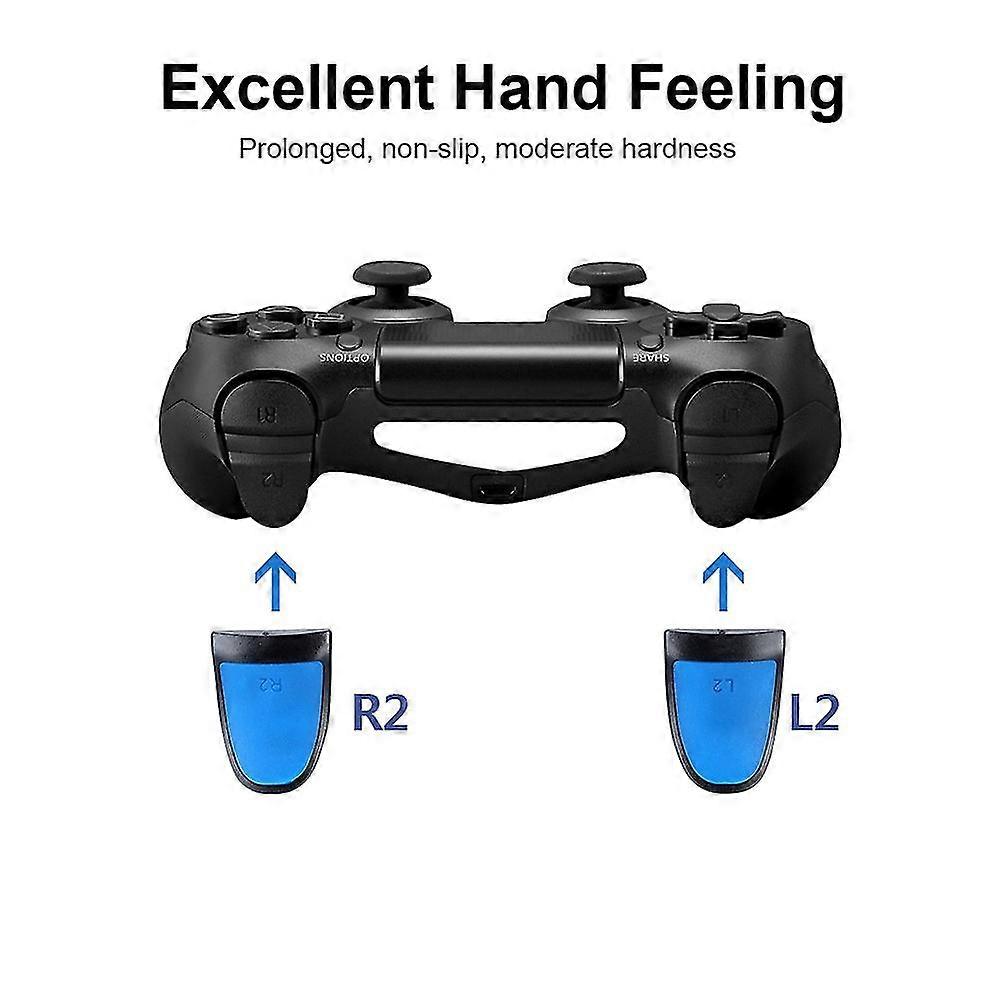 L2 R2 Controller Extenders Buttons Extension Trigger Soft Touch Extended Grips For Ps4 (blue)