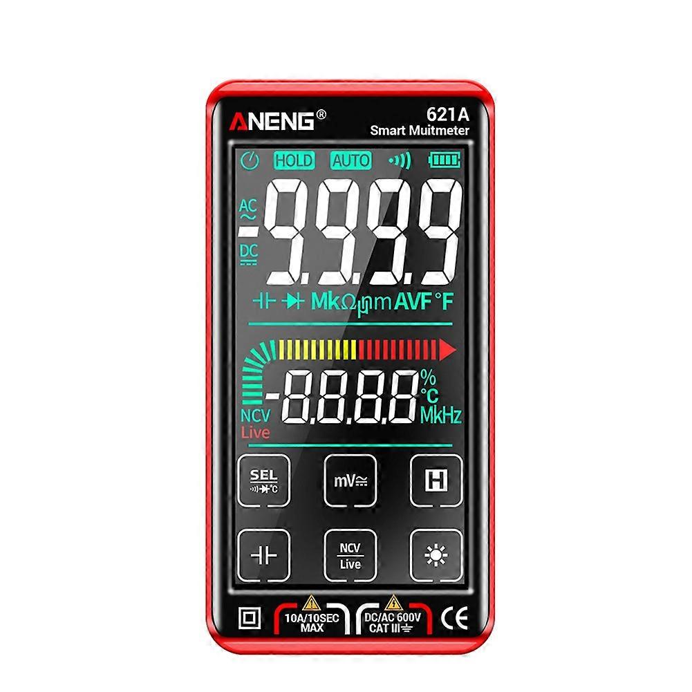 ANENG 621A Touchscreen Intelligentes Digital-Multimeter 9999 zählt Auto-Range Wiederaufladbar NCV Univ