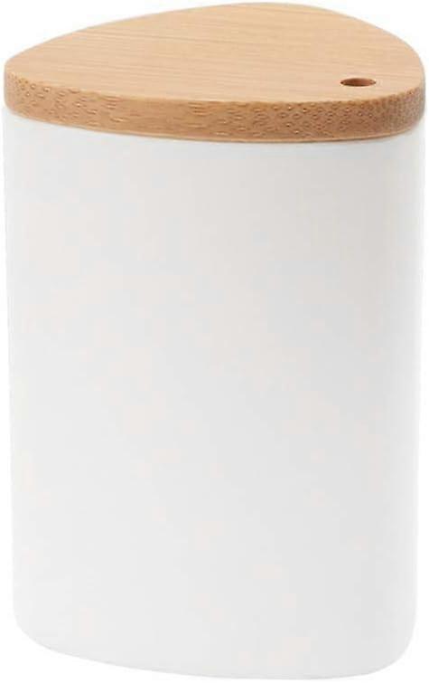 PP Toothpick Dispenser with Bamboo Lid