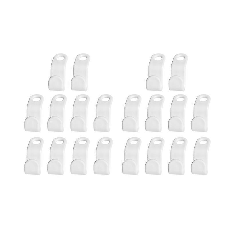 20Pcs/Set Practical Connectable Coat Hanger Hook Stable Waterproof Plastic Clothes Rack Hook for Home