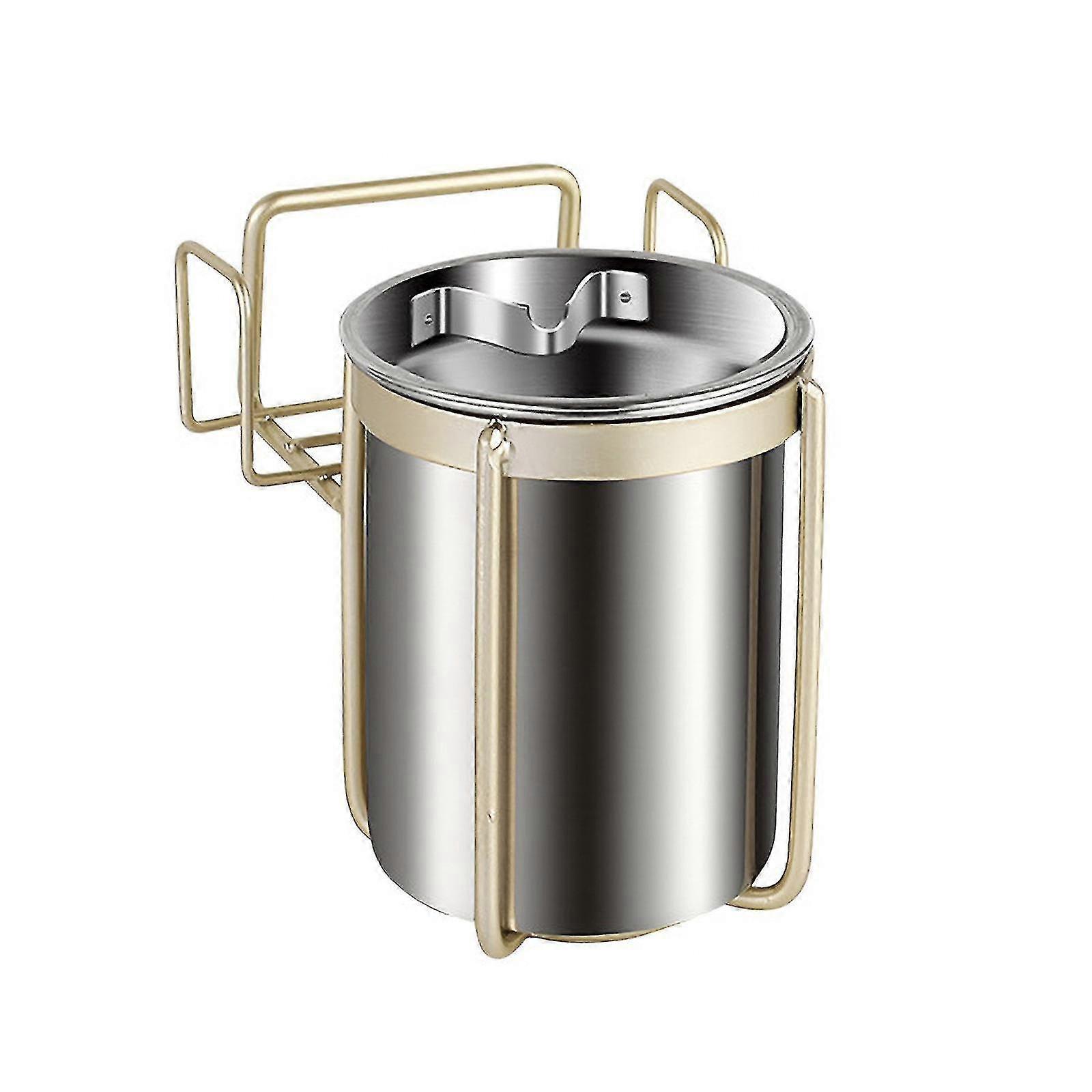 Kitchen Gadgets And Tools Multi-functional Perforated Stainless Steel Wall-mounted Toilet Anti-fly Ash Ashtray