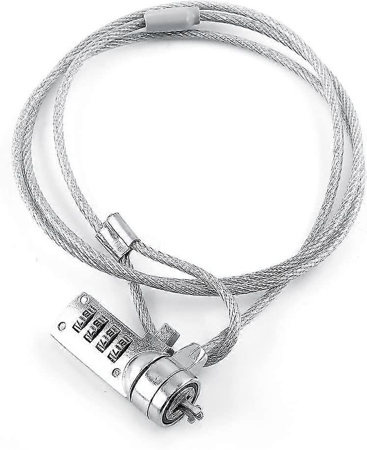 Laptop Combination Security Lock Cable, Laptop Lock Cable Chain Theft Deterrent 4 Digit Password For Notebook Pc1pcs)