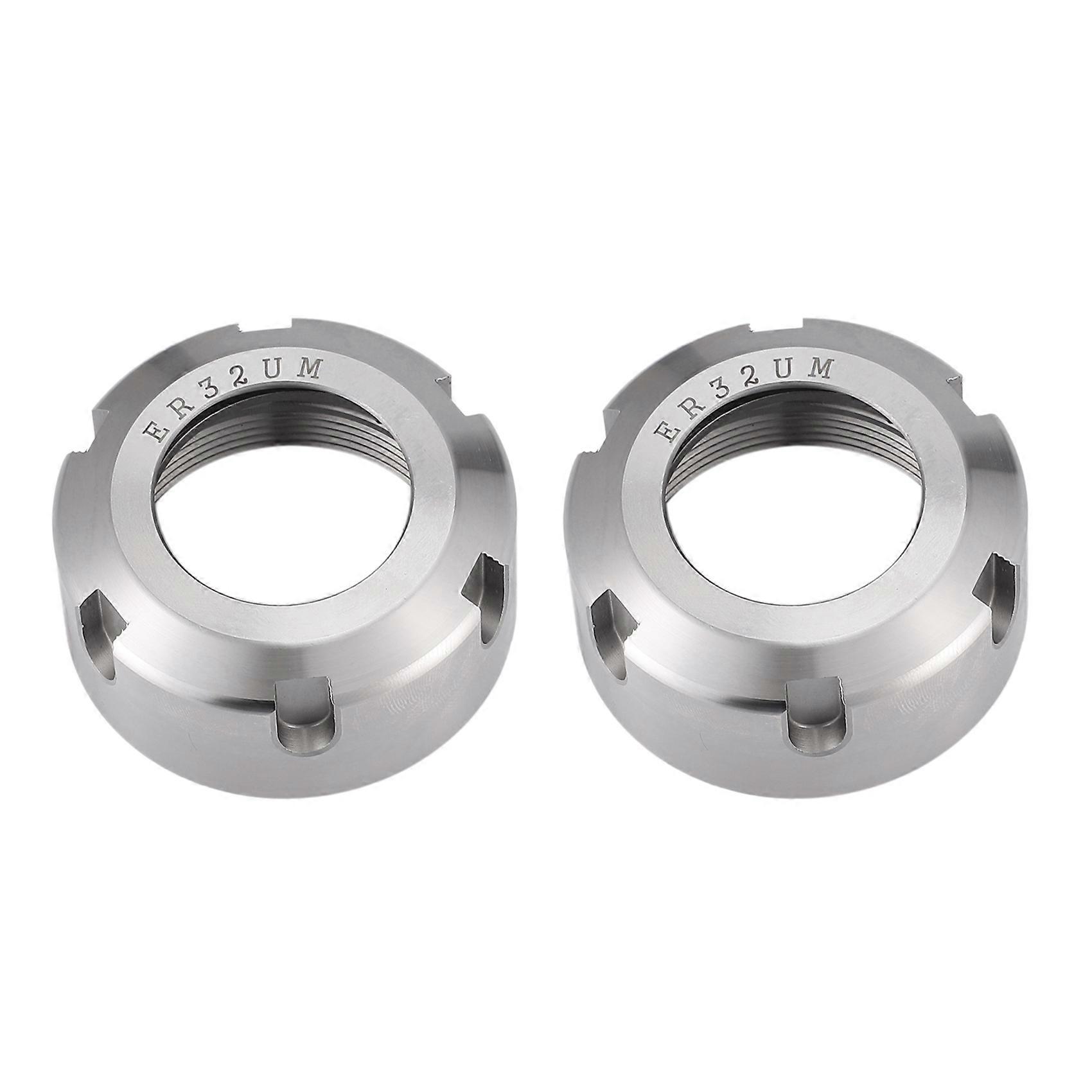2X High Precision Er Collet Nut ER32 Milling Maching Clamping Nut CNC Milling Engraving Machine Col