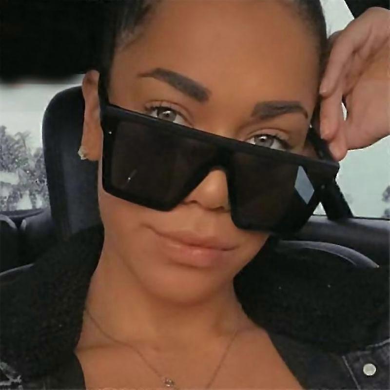 store firkantede solbriller stor ramme kvinner