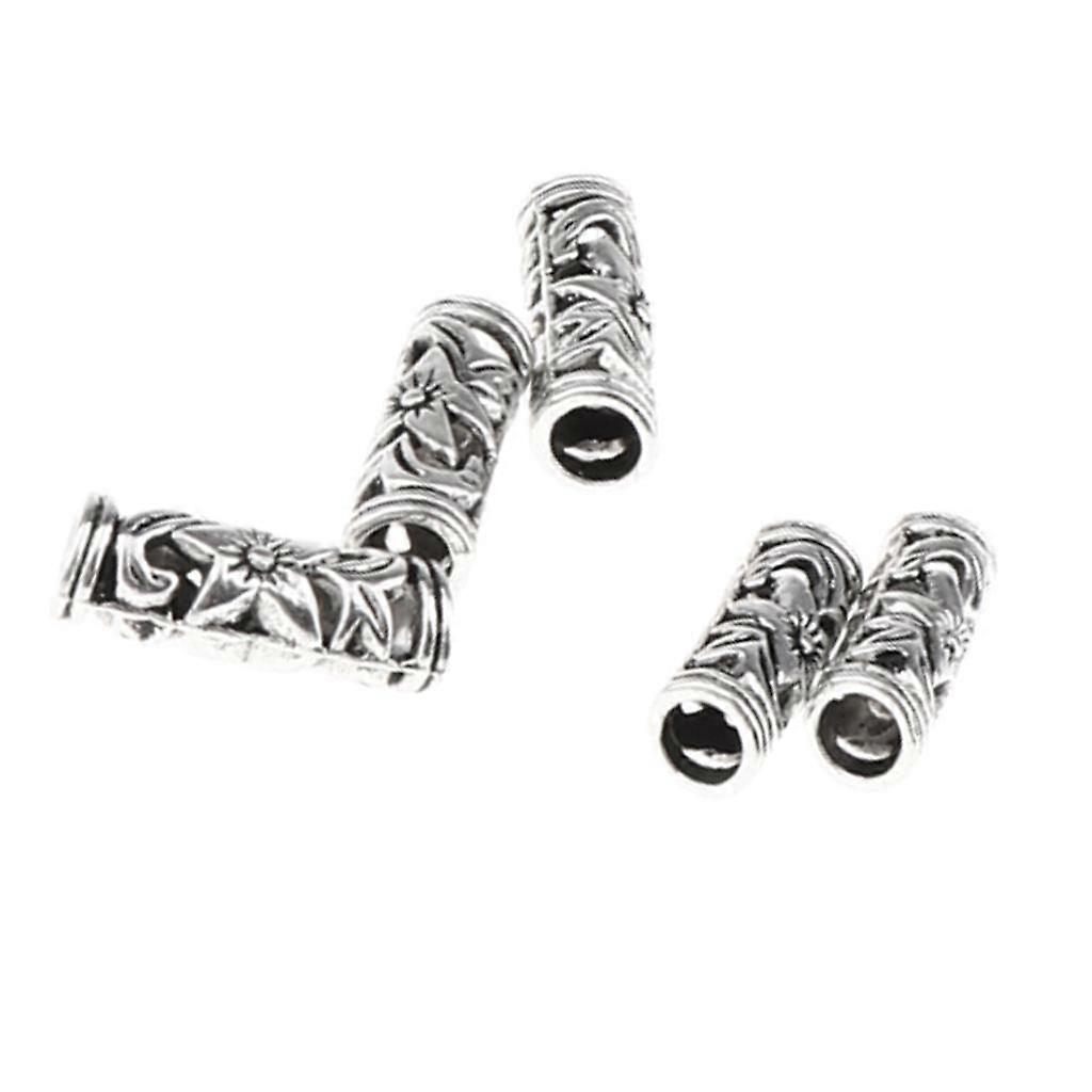 2x 5Pcs Hair Braid Bead Hair Extensions Decoration + Wire Pulling Hook Tool