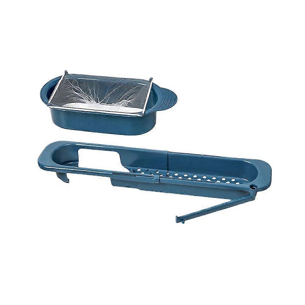 Telescopic Sink Organizer Tray Sponge Holder Soap Towel Storage Basket Drain Rack Sink Drain Shelf