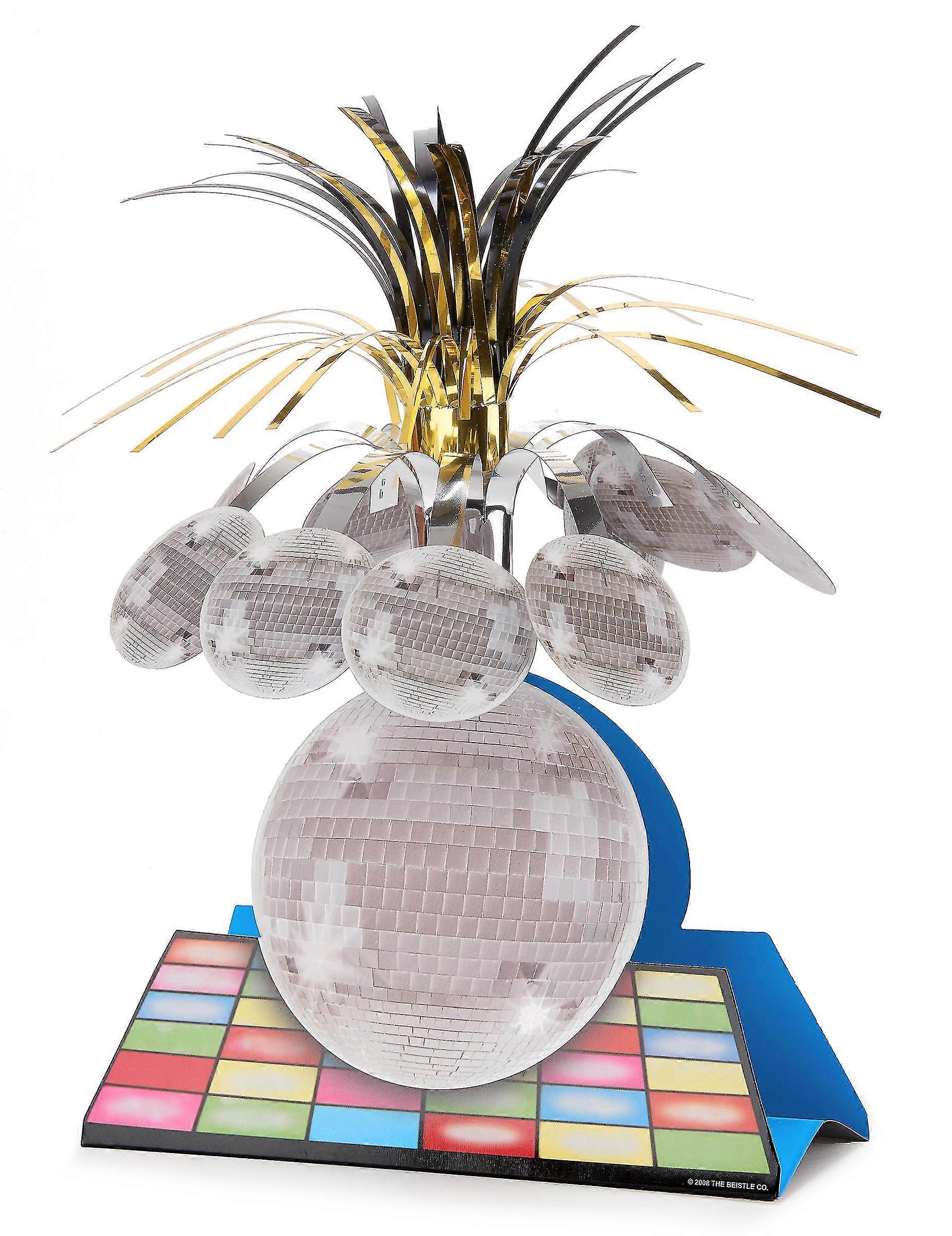 Centre de table piste de danse et boule disco 33 cm