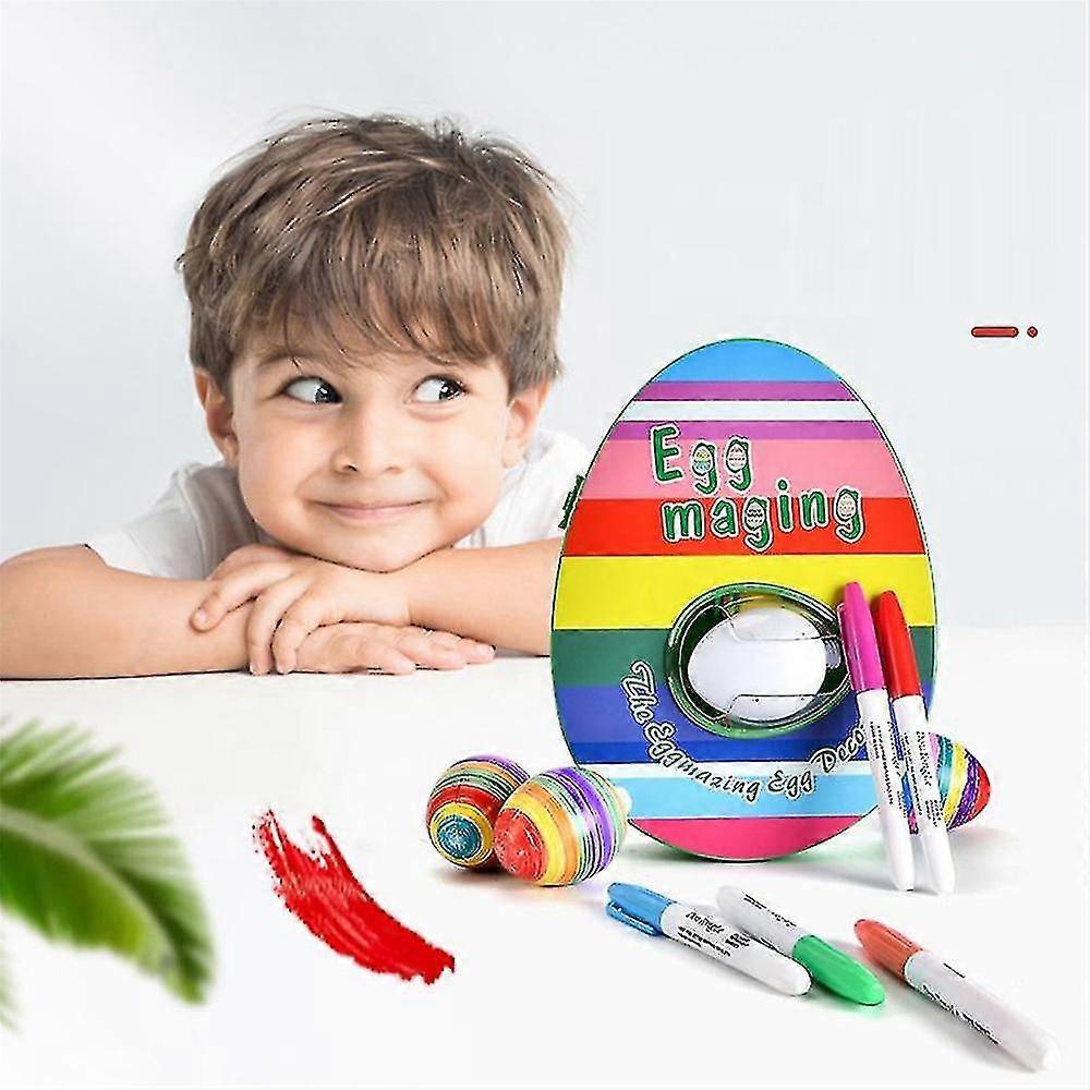 The Eggmazing Egg Easter Egg Set Electric Egg Decorating Spinner With Music & Led Lights Easter Gift