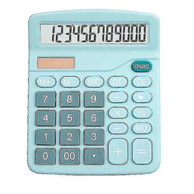 12 Digit Solar Calculator Large Buttons Financial Business Accounting Tool For School Student(Blue)
