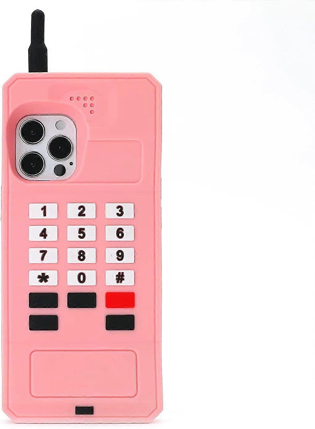 iPhone 14 Pro Max用カワイイ電話ケース、かわいいレトロな電話