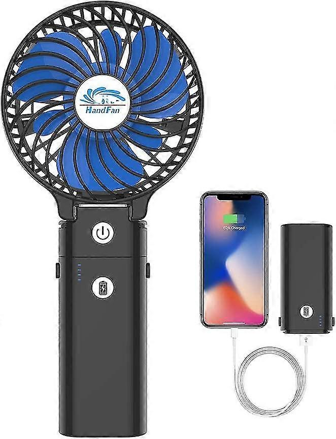 5200mAh Portable Handheld USB Fan, Rechargeable, Personal Mini Fan