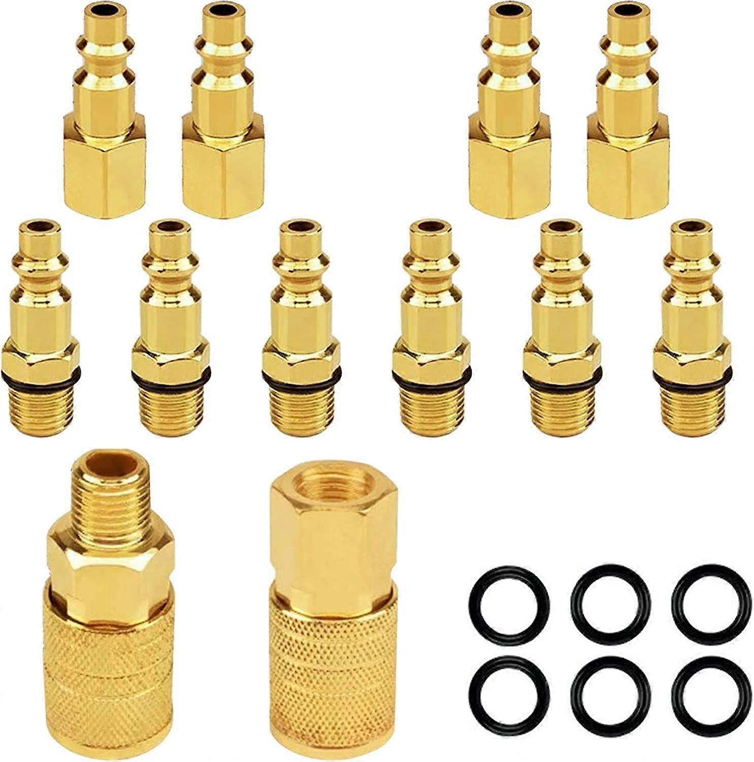 12PCS Air Compressor Air Coupler 1/4" NPT Drive Connector and Coupling Kit