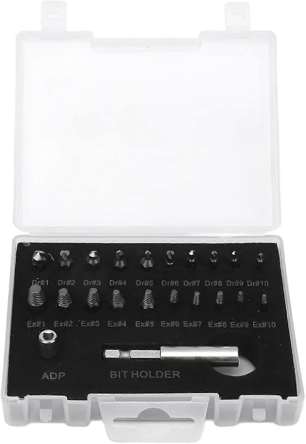 Damaged Screw Stud Extractor Kit - Vanadium Steel Broken Stud Remover Tool with Storage Box