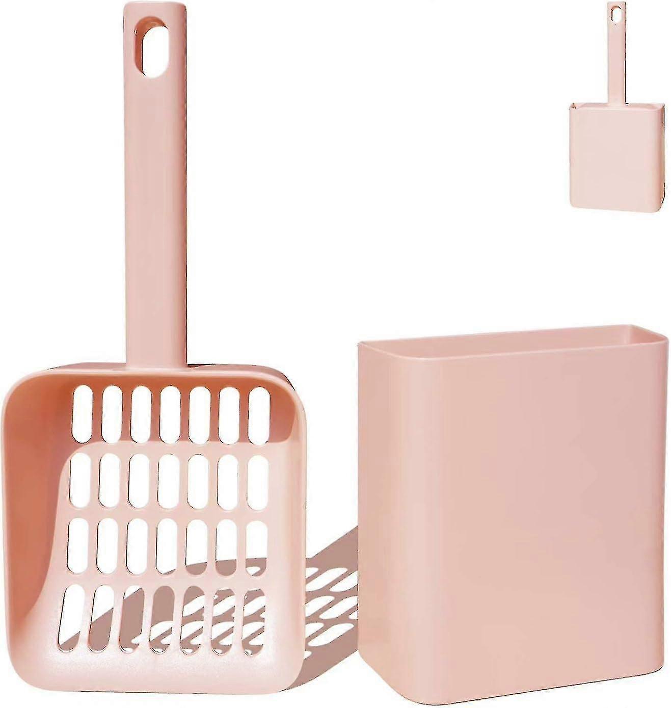 Cat Litter Scooper With Caddy Holder, Cat Scooper For Litter Box With Stand,at Litter Tray And Box