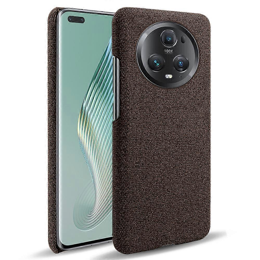 For Honor Magic5 Pro Cellphone Case Solid Color Shockproof Hard PC+Cloth Phone Back Cover