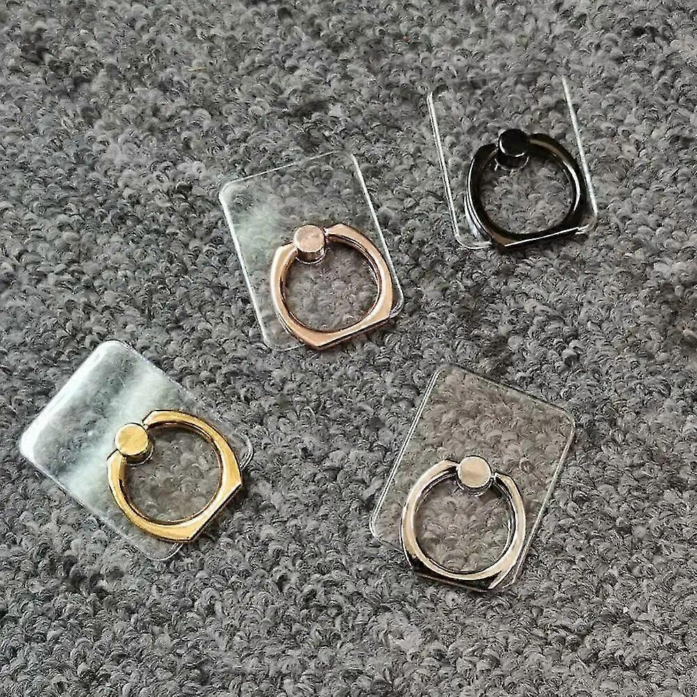 Acrylic Ring Mobile Phone Bracket 360 Metal Ring Lazy Support Transparent Crystal Mobile Phone Ring Buckle Phone Accessories Xixi