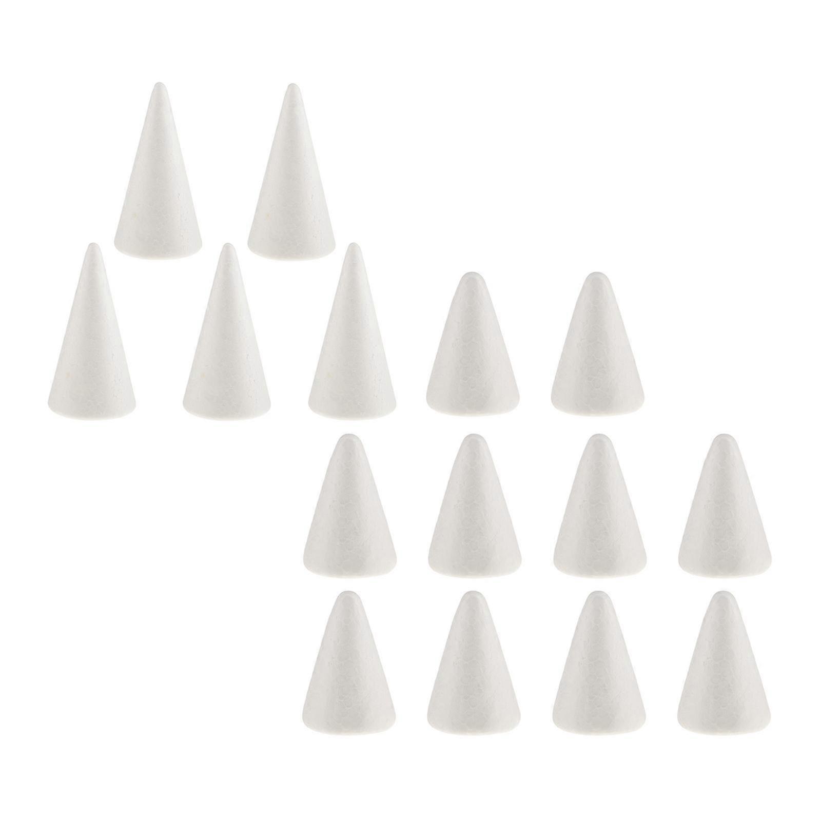 15x Foam Cones for Crafts Handmade for Table Centerpiece Festival Xmas Trees