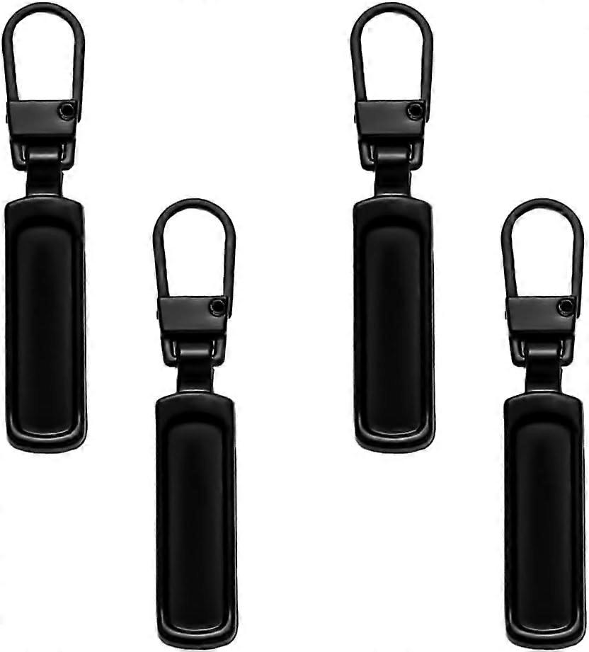 Zipper Pull, 4 Pcs Zipper Repair Pulls, Metal Zipper Pull, Removable Zipper Pull, Replacement Zipper Pull, for Clothes, Jeans, Suitcases