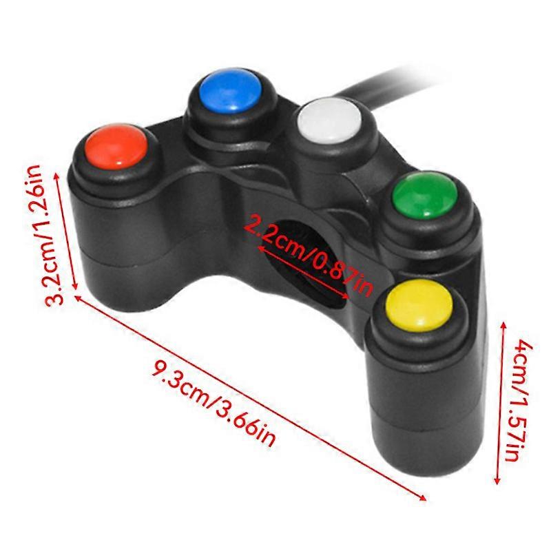 1PC Universal 5 button Array Motorcycle Switches Race Bikes Motorcross 22mm Handlebar Switches Assembly Handle bar switch