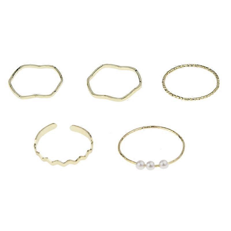 Oro Cystal Finger Ring Set Boho Statement Gioielli per le donne e le ragazze