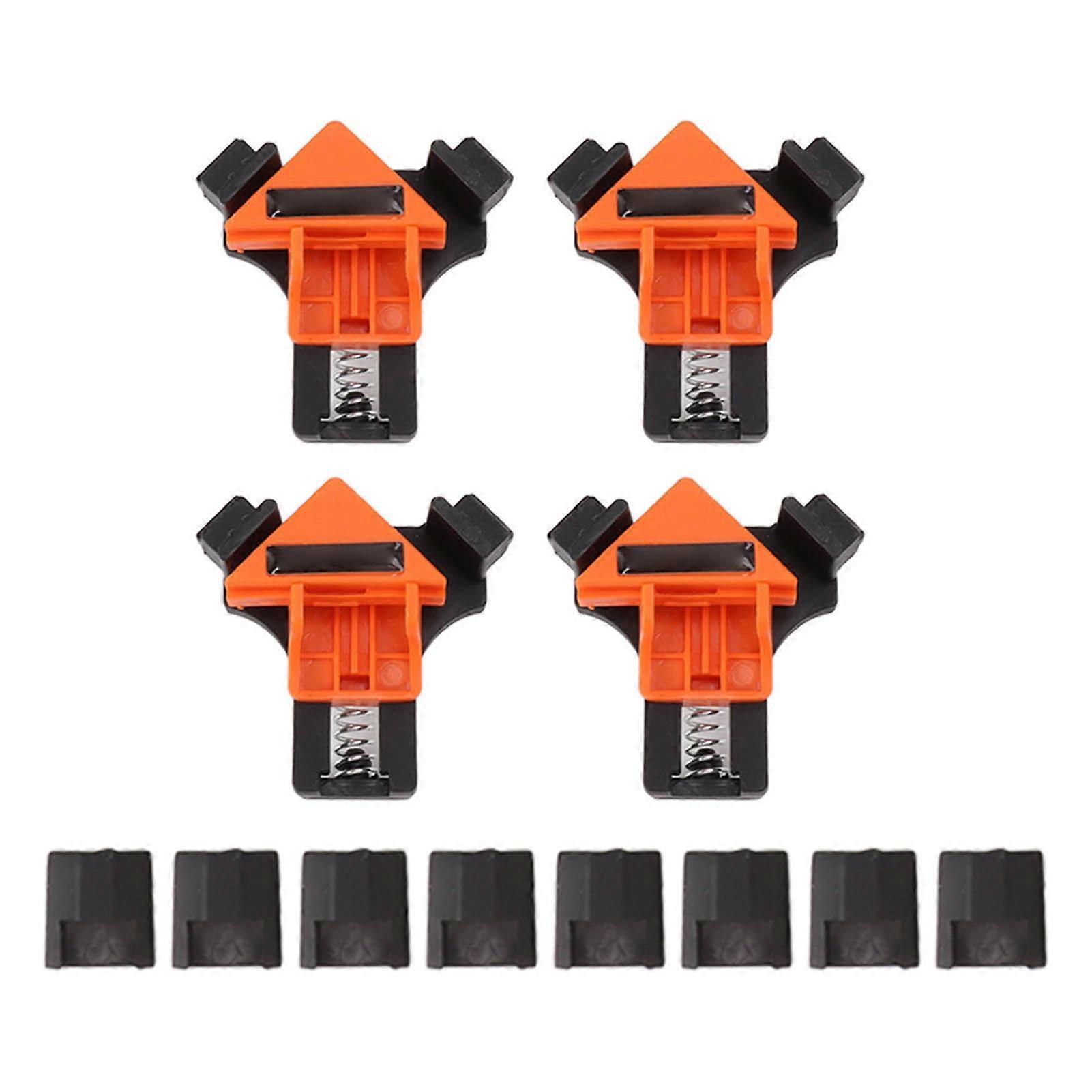 4PCS Right Angle Clip Spring Load 90 Degree Corner Clamp for Woodworking Punching Installation