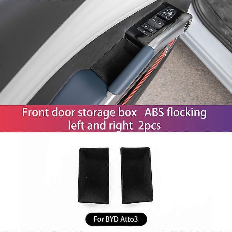 4x Car Front/Rear Door Storage Box For BYD Atto 3 Door Handle Storage Box Decoration Accessories Car Supplies Container Holder