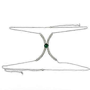 Catena Reggiseno Crystal Oro - Gioiello Spiaggia E Nightclub Per Donne - Foto 3