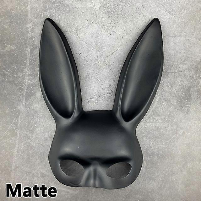 Half Face Rabbit Mask Black White Halloween Mask Christmas Bar Masquerade Party Rabbit Ears Masks Sexy Cosplay Props