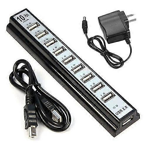 10 Port Keyboard U Disk Mouse Usb 2.0 Plastic Splitter