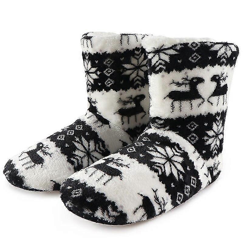Xnova Pantofole Natalizie Peluche Con Alce - Ciabatte Invernali Antiscivolo Donna - Foto 11