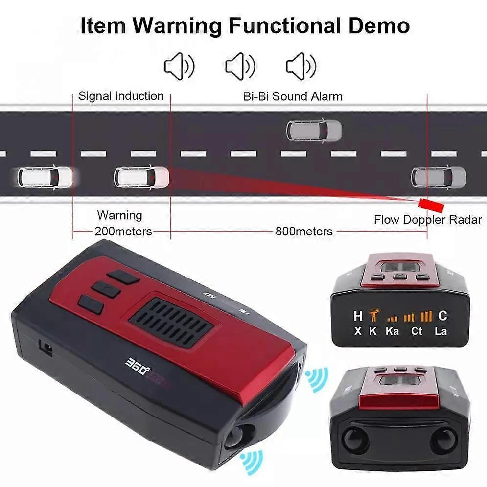 2023 M7 speed Car Radar Detector 360 Degree 16 Band Russia/English Version LED Display Anti Radar Detector XK NK Ku Ka Laser