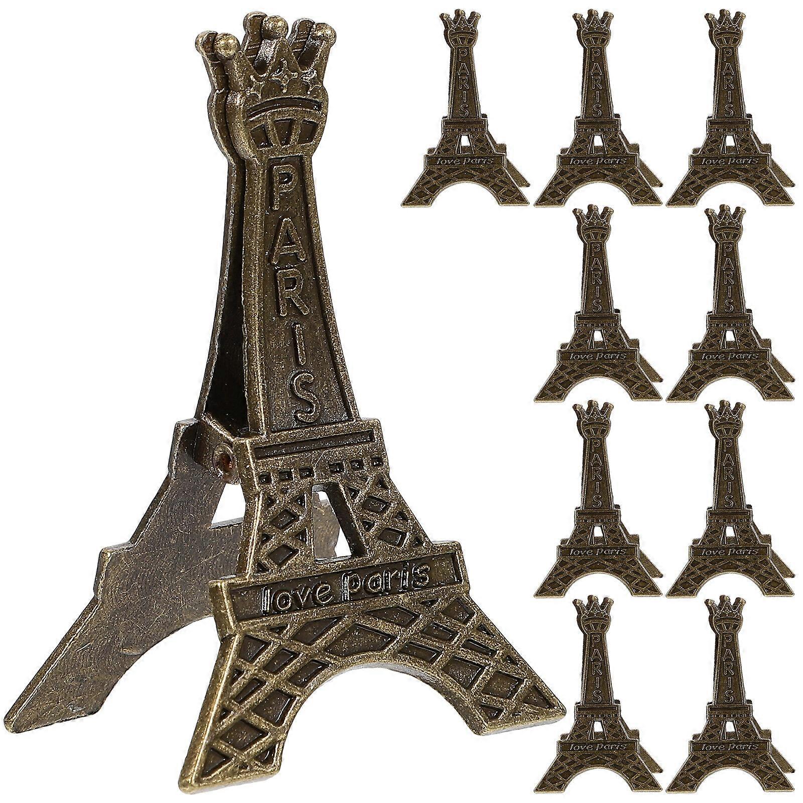 10 Pcs Tour Eiffel Table Numéro Détenteurs Place Porte-Carte Table Photos Stand Mémo Note Clip