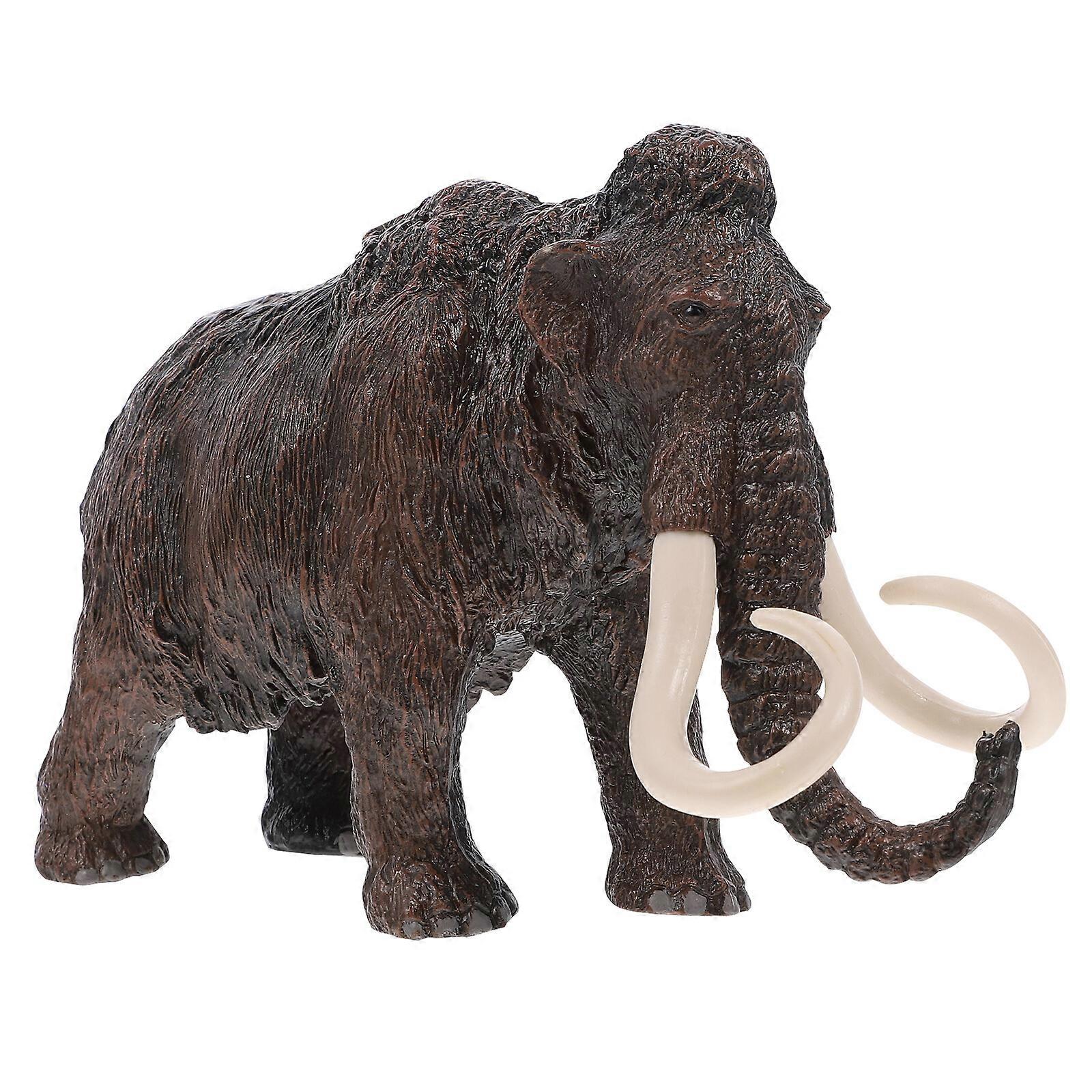 1pc Simulation Mammoth Model Solid Static Animal Model Elephant Toy Desktop Decoration Craft