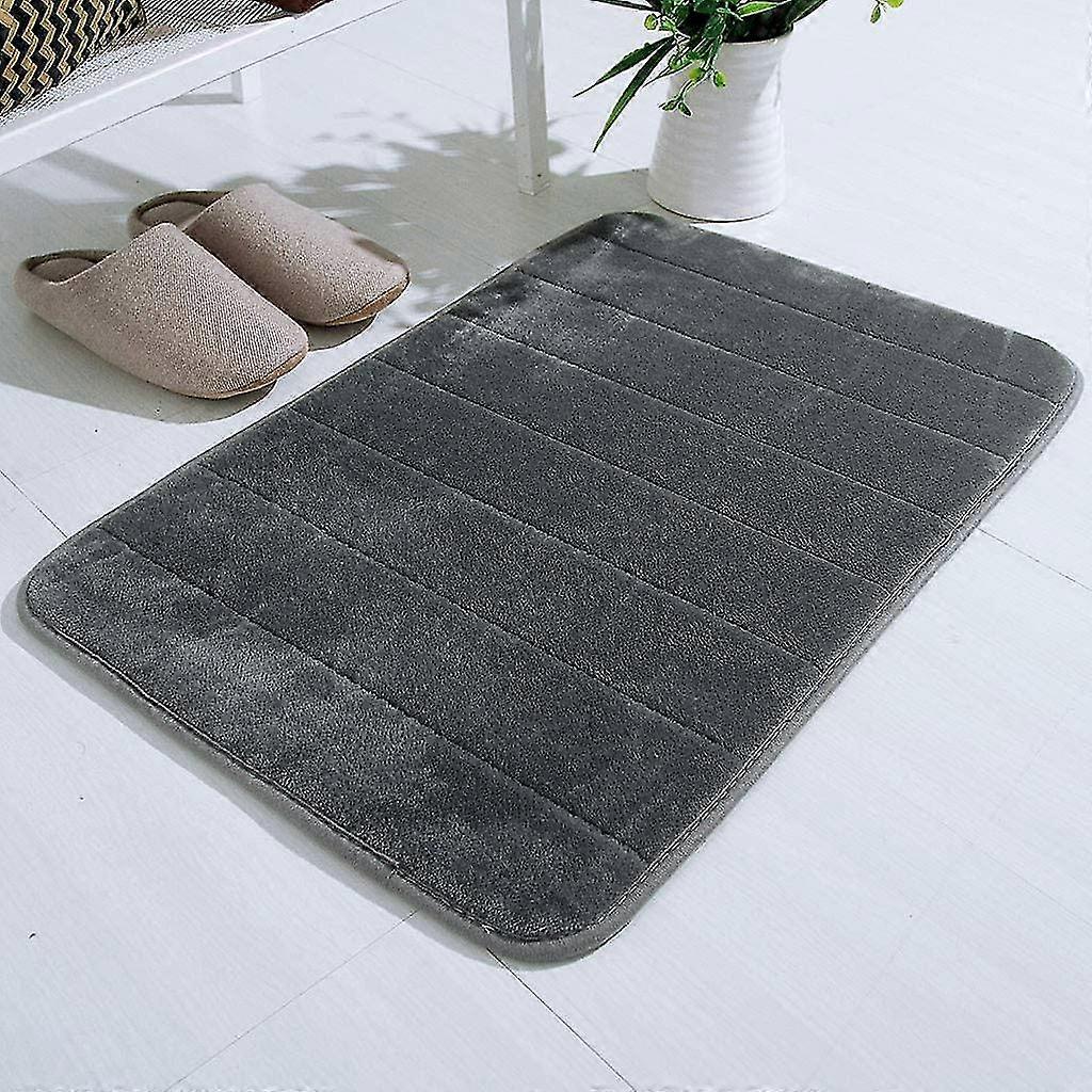 unique Bathroom Mat Memory Foam Bath Mat, Non Slip Absorbent Super Soft Microfiber Bath Mat Set