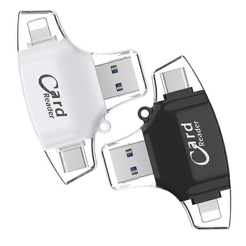 Lecteur de carte universel multiport 4 en 1 Lecteur de carte mémoire Adaptateur multiport