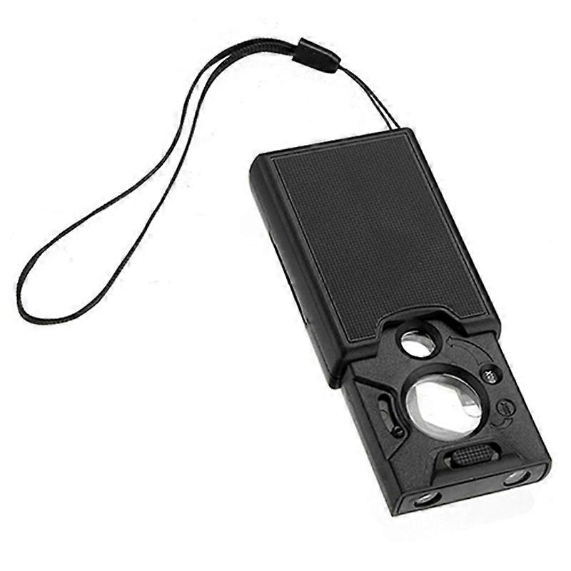 30x 45x 60x LED UV Lighted Magnifier Jewelers Loupe Loop Magnifying Glass QinHai