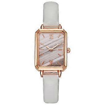 Orologio Piccolo Elegante Vintage Stile Semplice Rettangolo In Acciaio Inossidabile Alla Moda Orologio Da Polso Per Le Donne Bianco