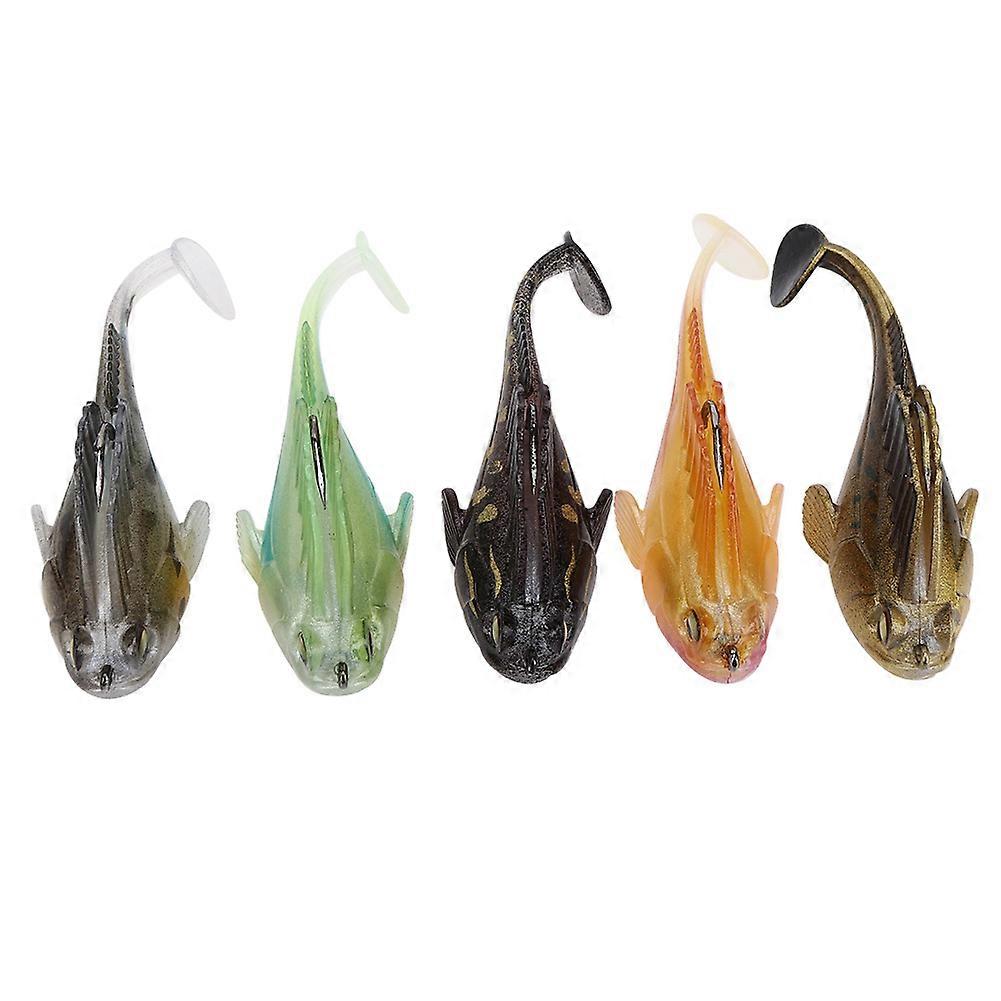 2024PVC Artificial Simulation Soft Fish Shape Lure Bait Hook Fishing Tackle for Sea/Fresh Water