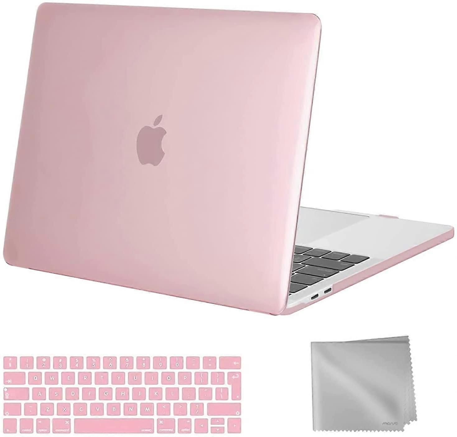 Roze Compatibel met MacBook Pro 13 inch Case 2021-2016 Release A2338 M1 A2289 A2251 A2159 A1989 A1706 A1708, Plastic Hard Shell Case & Keyboard Cove