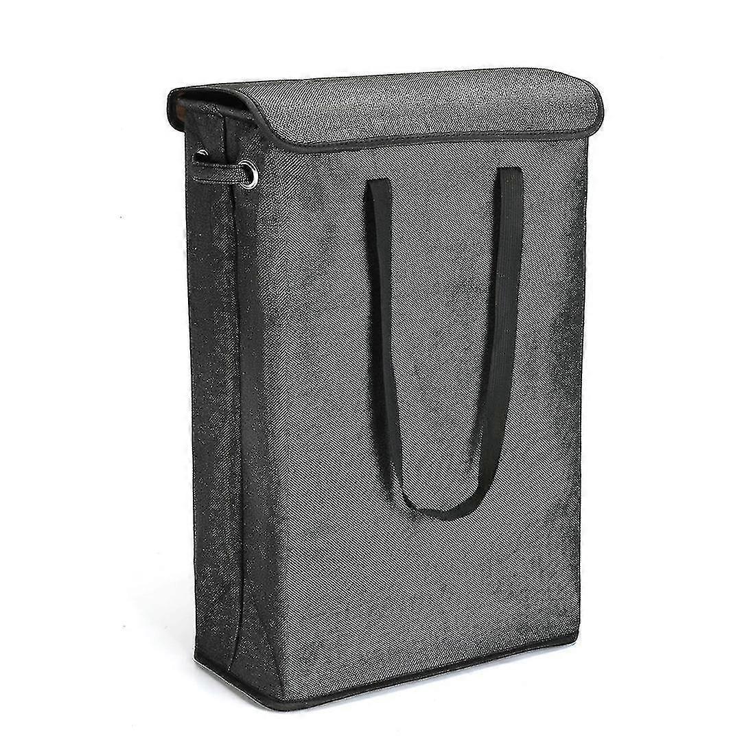 Laundry Basket Storage Basket With Lid Home Black