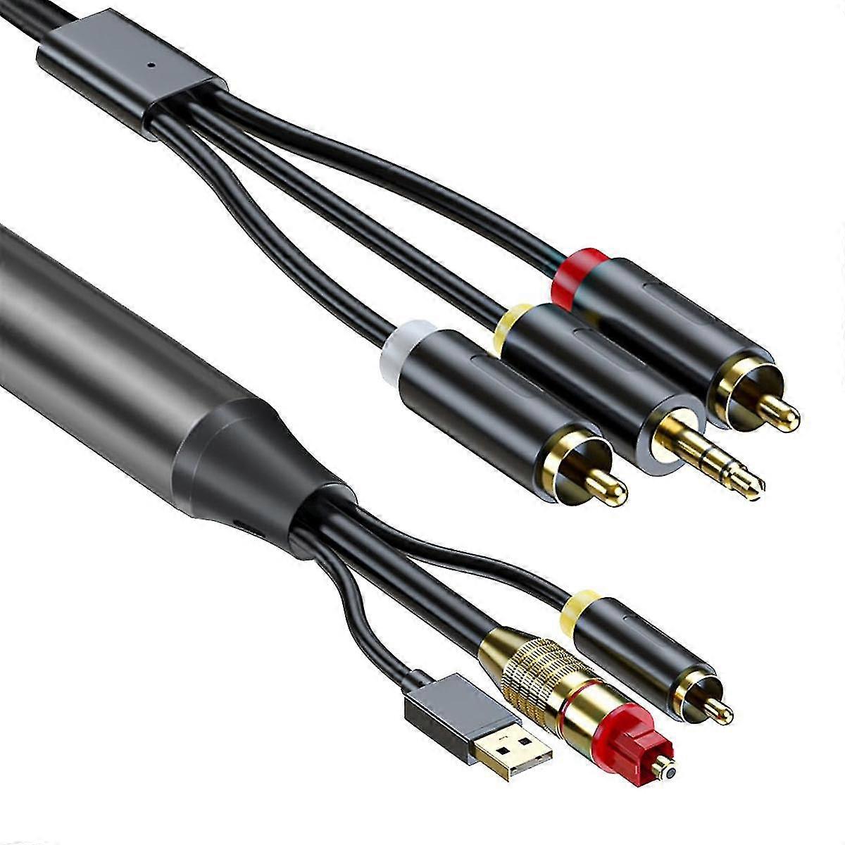 Digital-zu-Analog-Audio-Konvertierungskabel, Digitales SPDIF/Optisches & Koaxial-zu-Analog-L/R-CINCH-Audiokabel für //TV