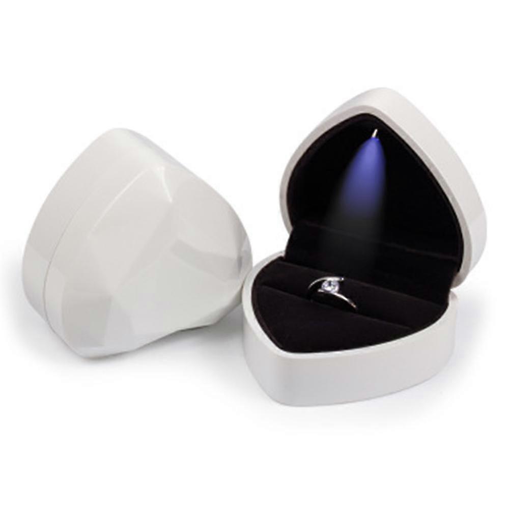 Ring Box With Led Light Heart Shape Ring Gift Box Display Case