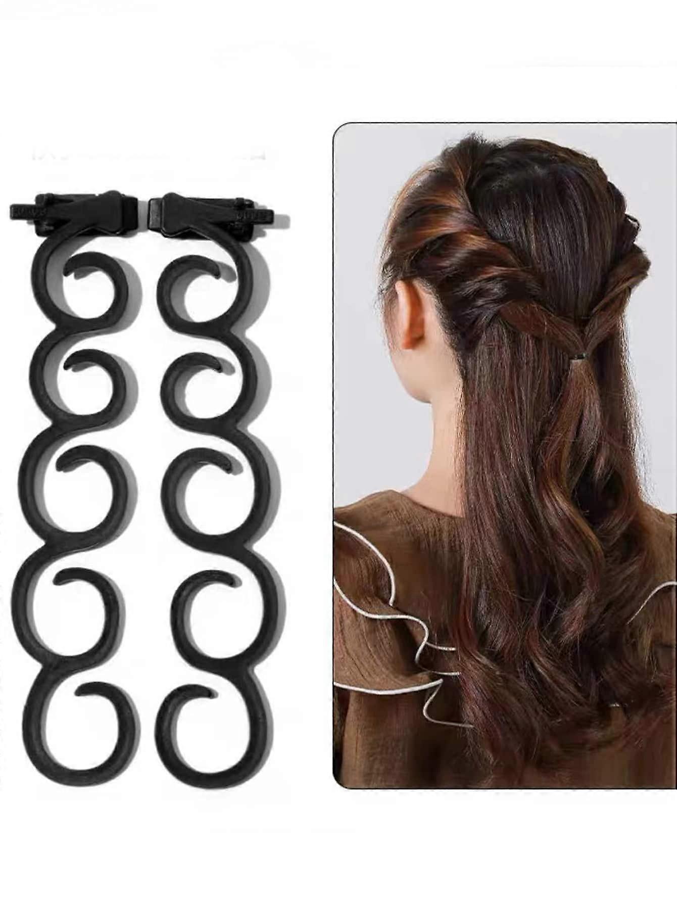 2pcs Braiding Tools Hairdisk Hair Bun Maker Braiding Tool Kit For Slouchy Hairstyle Diy Valentine's Day