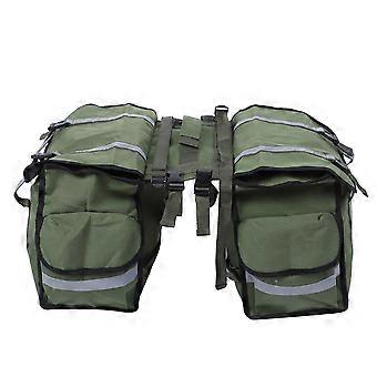 Bolsa de transporte del asiento trasero de la bicicleta de lona encerada impermeable Alforjas de ciclismo Bolsa de sillín con ribete reflectante