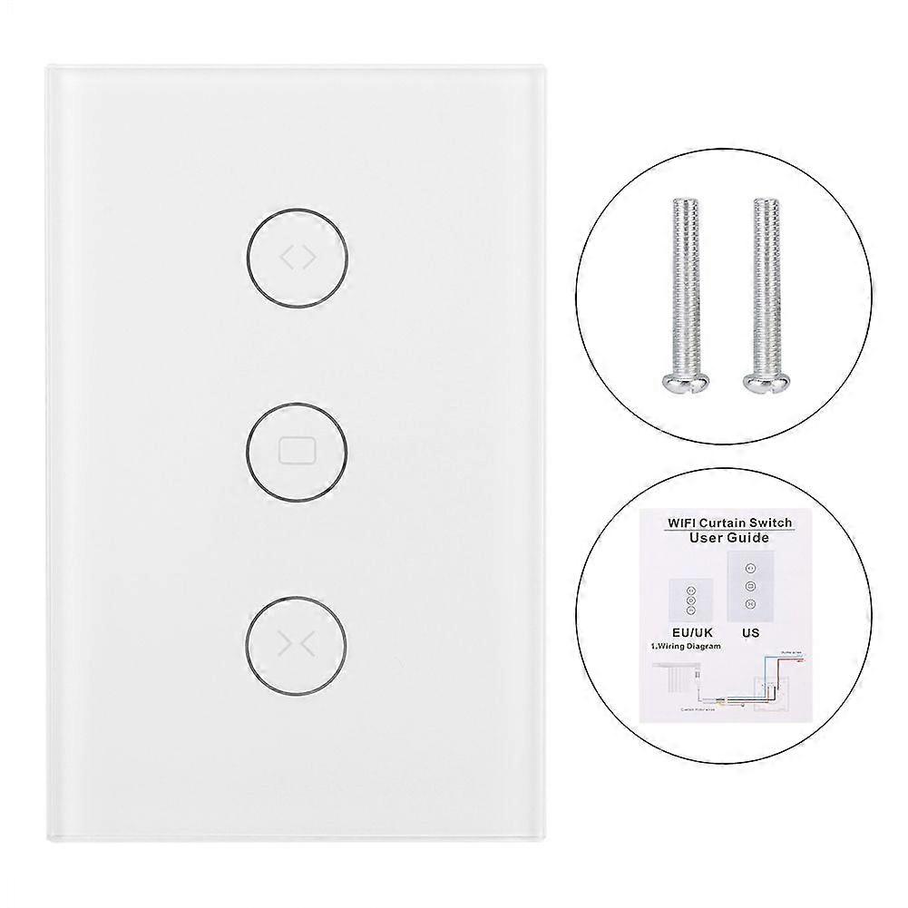 Intelligent Wifi Curtain Switch Voice Control Panel for Amazon Echo Google Home AC110-240V (US)