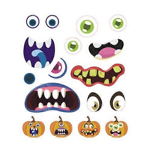 Halloween Pumpkin Decorating Stickers for Halloween Party Supplies 2pcs)