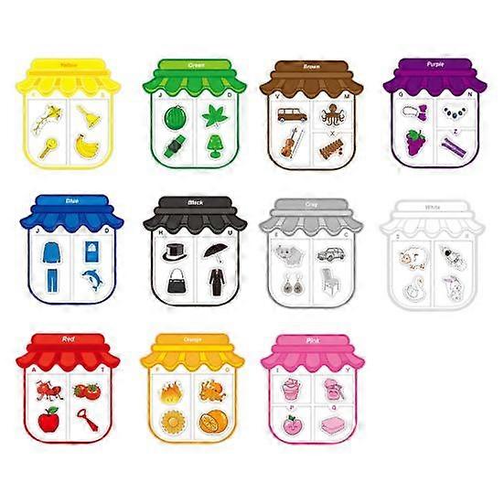 Color Recognition Magnetic Sorting Set Early Education Magnet Fun Leaning Refrigerator Magnets Whiteboard with 11 Candy